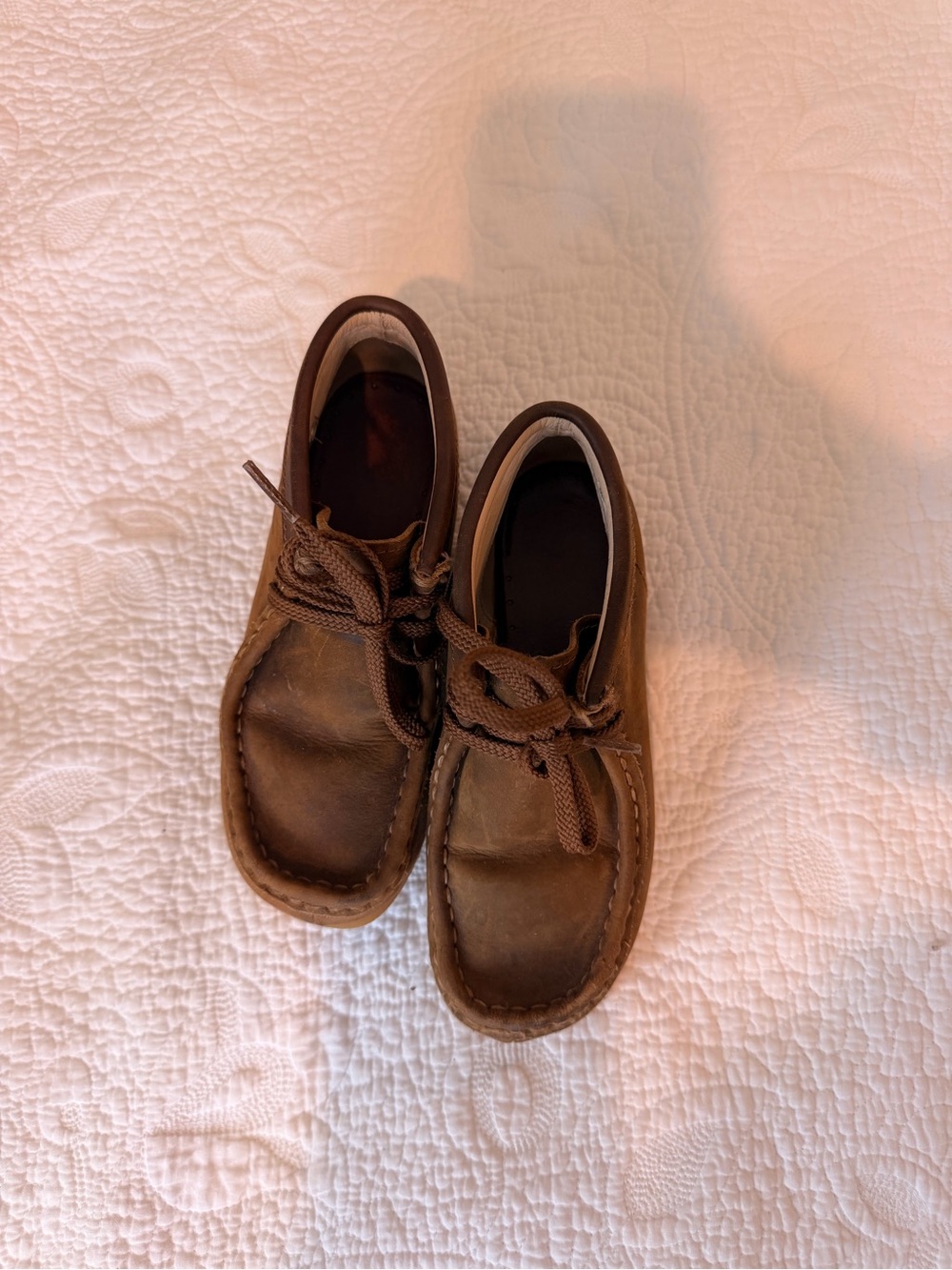 Clarks Boys Brown Leather Lace-Up Casual Dress Shoes